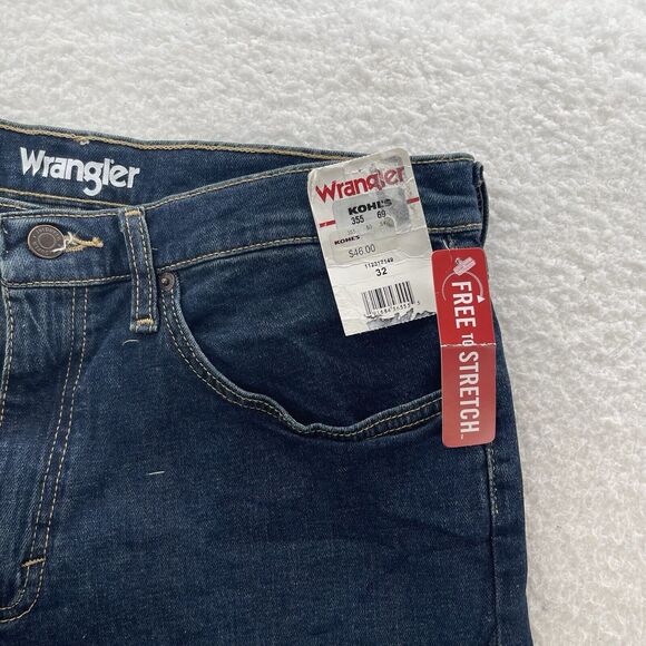 Wrangler Denim Shorts Men's 32x11 Blue Free Stretch Straight Fit Preppy American - Picture 3 of 8